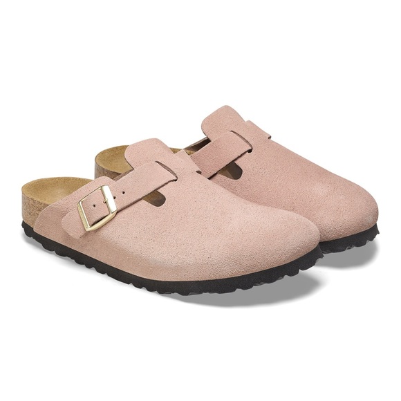 Birkenstock Boston Clog Suede Slip-On Comfort Size 41 Light Rose - Picture 4 of 14